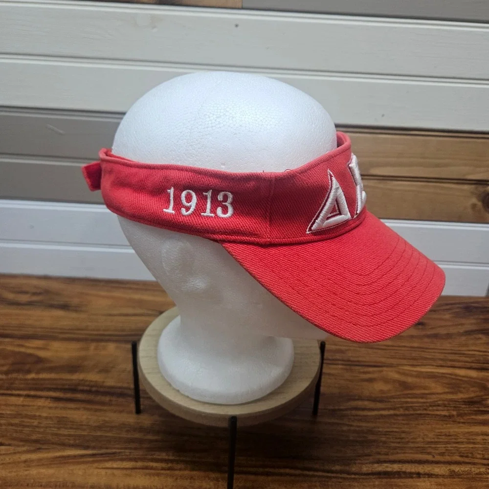 Buffalo Dallas Delta Sigma Theta Sorority Visor Red Embroidered 1913 Cotton Hat